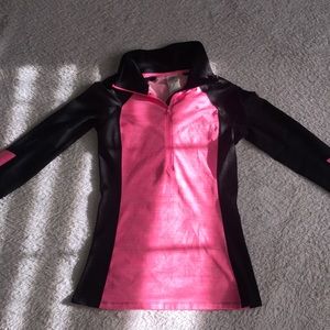 Under Armor Pink&Black Half Zip